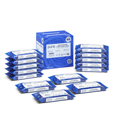 Flushable Adult Toilet Wipes - 14 x 40 Wipes